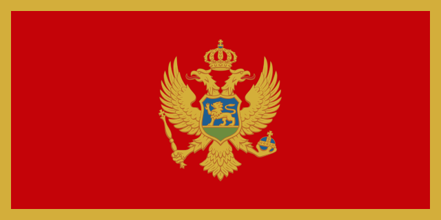 Официальный флаг Черногории (с 2004 г.)